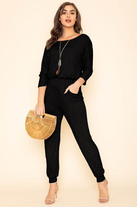 Quarter Sleeve Jumpsuit