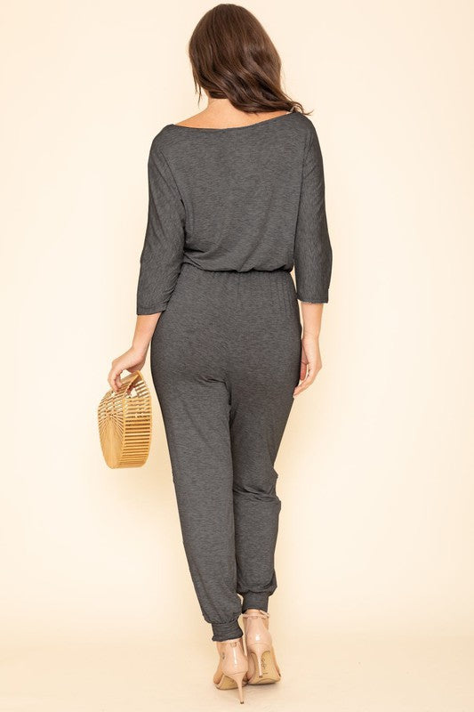 Quarter Sleeve Jumpsuit