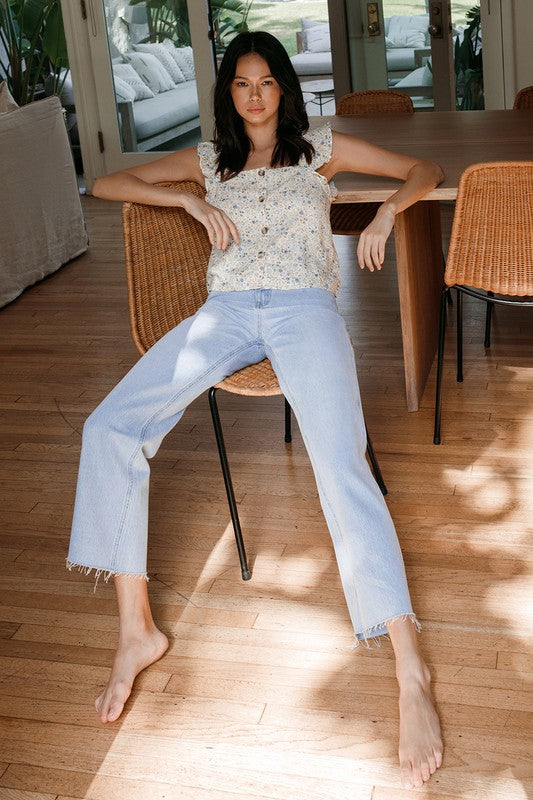 90's Vintage Ankle Flare Jeans