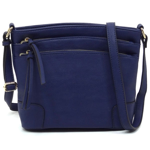 Multi Zip Pocket Crossbody Bag